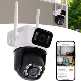Speed Dome Ip C�mera Dupla Wifi 6 Mega Hb Tech Colorida