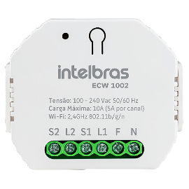 Minicontrolador Smart Wi-fi 2 Canais Ecw 1002 Intelbras