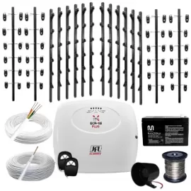 Kit Cerca Eltrica Jfl Ecr 18i 120 Metros Big Haste 1m Preta