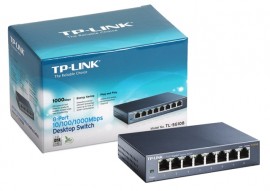 Hub-switch Tp-link Gigabit De Mesa De 8 Portas 10/100/1000 TL-SG108 