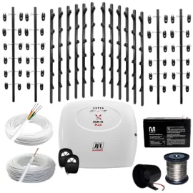 Kit Cerca Eltrica Jfl Ecr 18 40 Metros Big Haste 1 Metro Preto