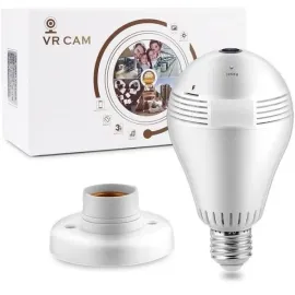 C�mera L�mpada Led Wi-Fi Ip Hd Panor�mica Espi�o 720P