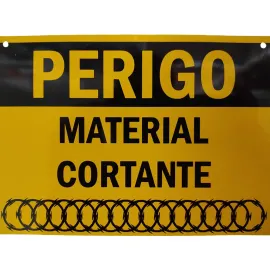 Placa De Advert�ncia Para Concertina Em Alum�nio Dupla Face 