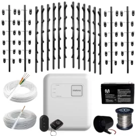 Kit Cerca Eltrica Intelbras 60 Metros Big Haste 1 Mt Preto