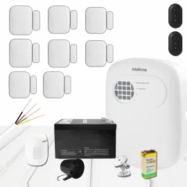 Kit Alarme Intelbras- 3004 ST com 9 sensores 
