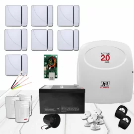 Kit Alarme Active 20 Bus Jfl 10 Sensores S/ Fio App Celular