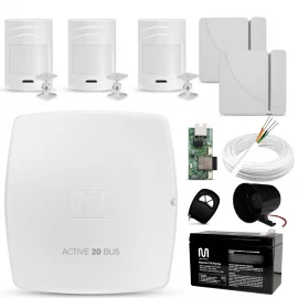 Kit Alarme Active 20 Bus Jfl 5 Sensores S/ Fio App Celular