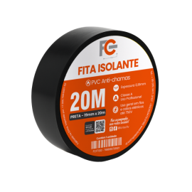 Fita Isolante 20 Metros Anti Chamas 19mm Preta