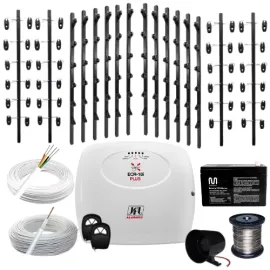 Kit Cerca El�trica Jfl Ecr 18 60 Metros Big Haste 1 Metro Preto