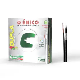 Cabo Coaxial Dupla Blindagem 4mm Pro Externo E Interno 100 metros
