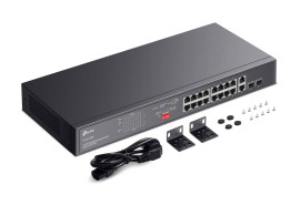 Switch Tp-link 18 Portas 16 Poe+ 10/100/1000mbps Tl-sg1218mp