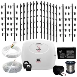 Kit Cerca Eltrica Jfl Ecr 18i 40 Metros Big Haste 1m Preta