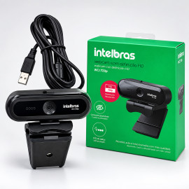 Webcam Intelbras Wci 720p Hd 30 Fps Com Microfone Embutido