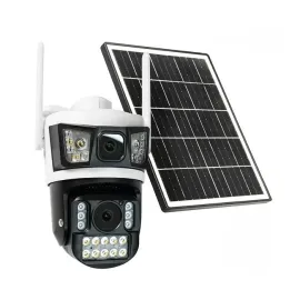 Mini Speed Dome Dupla Solar 4k 8mp Ia Ip66 Hb Tech D71 Branco