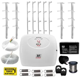 Kit Cerca El�trica JFL ECR 18 120 Metros com Haste Chata 75 cent�metro