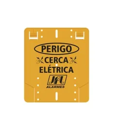 Placa De Advert�ncia: Perigo Cerca El�trica Pl�stico JFL 