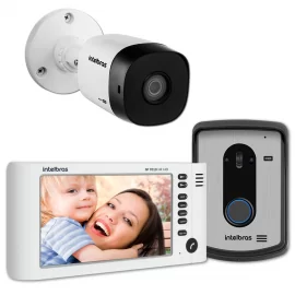 Video Porteiro Intelbras Iv 7010 + 1 Câmera Adicional Hd