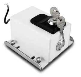 Trava Eletromagn�tica Dog Steel PPA Branca 127v