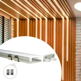 Perfil Suporte De Fita Led Slim De Sobrepor 2 Metros Alum�nio