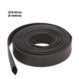 Tubo Termocontr�til 10/5 Mm Preto W10pr Frontec 5 Metros
