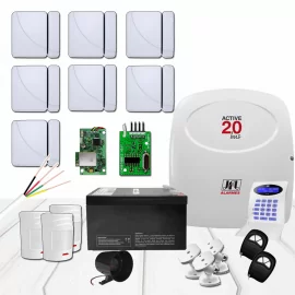 Kit Alarme Active 20 Bus Jfl Com 10 Sensores Sem Fio + Wifi