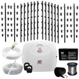 Kit Cerca El�trica Jfl Ecr 18i 40 Metros Big Haste 1m Preta