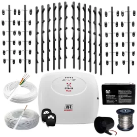 Kit Cerca Eltrica Jfl Ecr 18 60 Metros Big Haste 1 Metro Preto